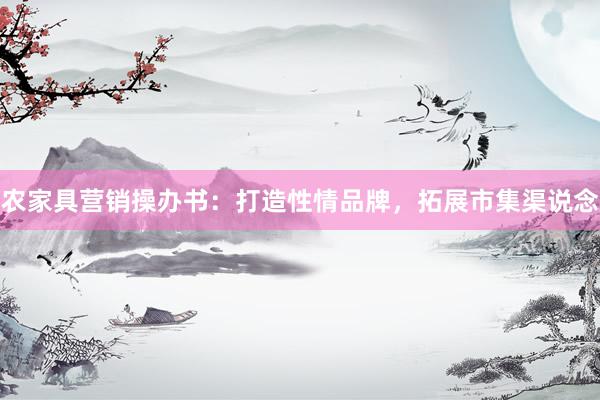 农家具营销操办书：打造性情品牌，拓展市集渠说念